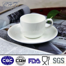 Different types of espresso coffee cup and saucer